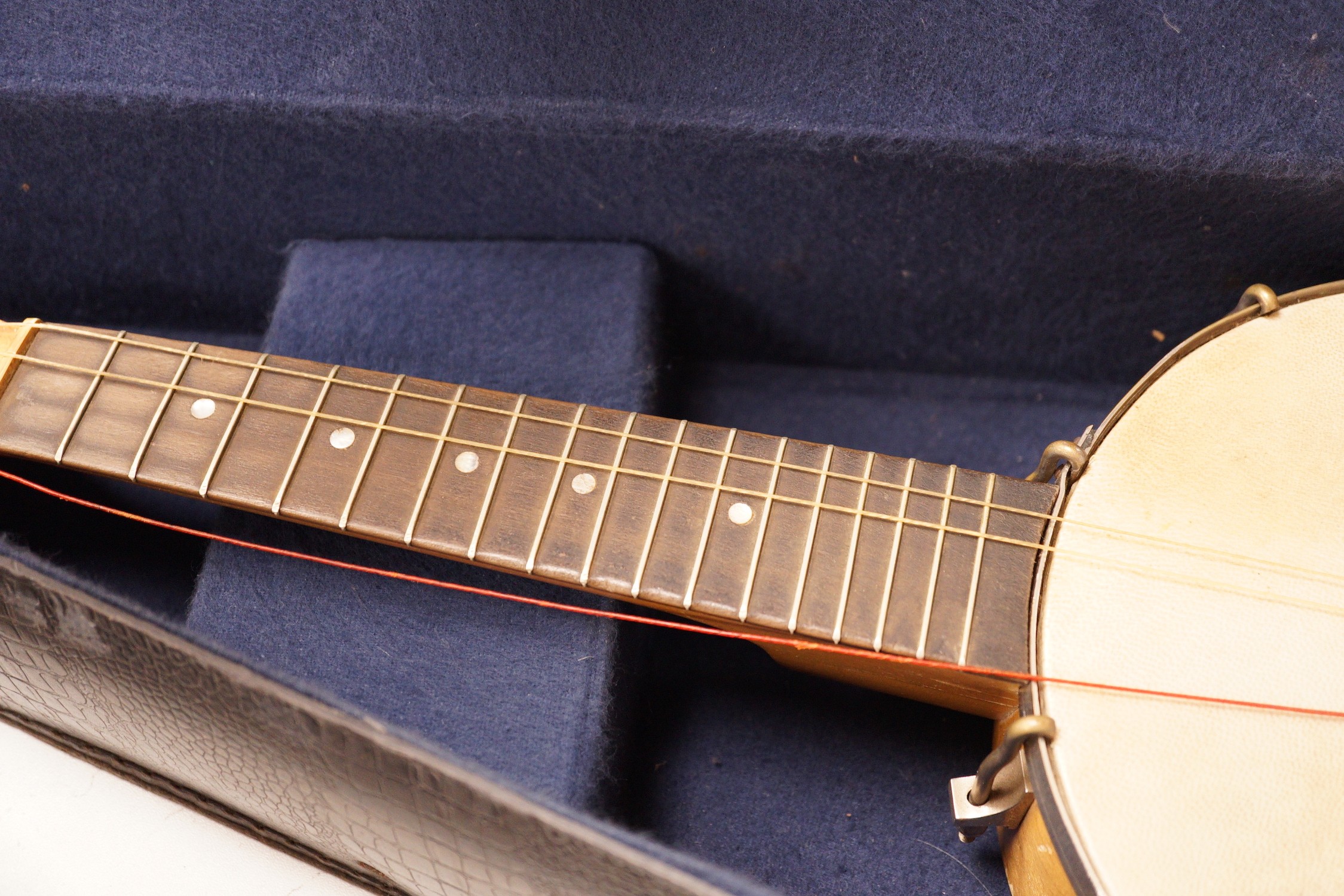A ukelele banjo in case